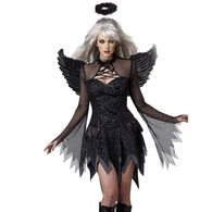 Halloween Dresses Woman Party Night Vintage Gothic Transparent Sexy Dress 2019 Long Sleeve Hollow Out Women Mini Dress Vestidos