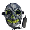 Halloween EL Mask Neon Light Glow In The Dark Mascara Horror Glowing Masker Purge Halloween Party Masque Masquerade Masks