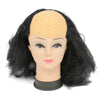 Halloween Festival Accessories Wigs Bald Hair Masquerade Costume Party Funny Cosplay Prop Black #m
