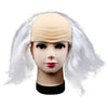 Halloween Festival Accessories Wigs Bald Hair Masquerade Costume Party Funny Cosplay Prop Black #m