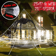 Halloween Garden Decoration Big Spider Stretch Spider Web Collection Party Exterior Decoration Retractable Synthetic Cotton #10