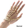 Halloween Hand Bone Palm Skeleton Ghost Paw Bracelet With Fingers Bangle Accessories for Right/Left Hand