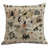 Halloween Home Decoration Accessories For Sofa Car Chair Cartoon Skull Printed Cushion Cover Pumpkin Home Decor Pillow Case