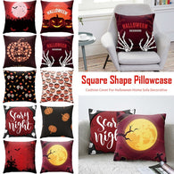 Halloween Home Decoration Accessories For Sofa Car Chair Cartoon Skull Printed Cushion Cover Pumpkin Home Decor Pillow Case