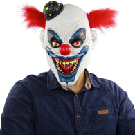 Halloween Horror Clown Mask Horrible Scary Mask Adult Men Latex Red Hair Halloween Clown Evil Killer Demon Clown Mask