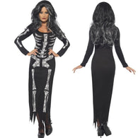 Halloween Horror One Piece Tight Plus Size Skeleton Leotard Ghost Party Performance Costume Cosplay Bodysuit