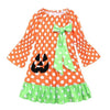 Halloween Kids Girls Casual Long Sleeve Dress With Bow Design Costume Baby Children Cosplay Party Costume Dresses