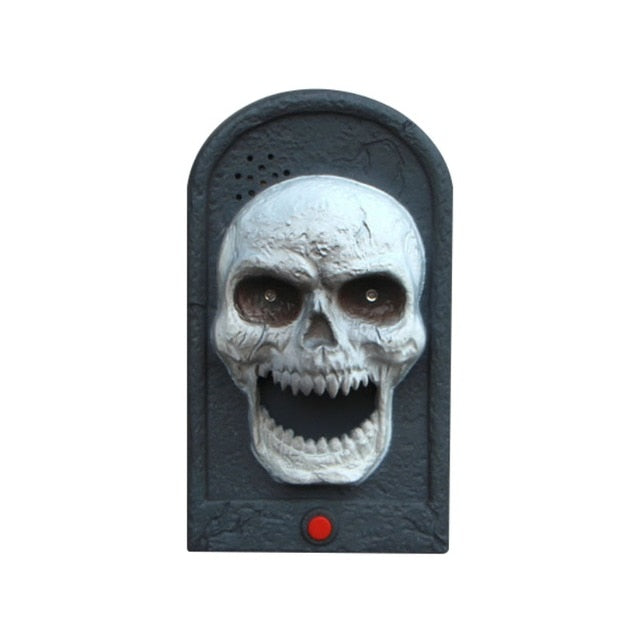 Halloween Light Up Eyeball Skull Doorbell Talking Scary Sounds For Party Bar Door Decorations Kids Gift Toys Skull HeadCM