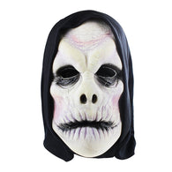 Halloween Mask Scary White Clown Masquerade Party Costume Cosplay Carnival Horror Dress Up W Black Hooded 2019