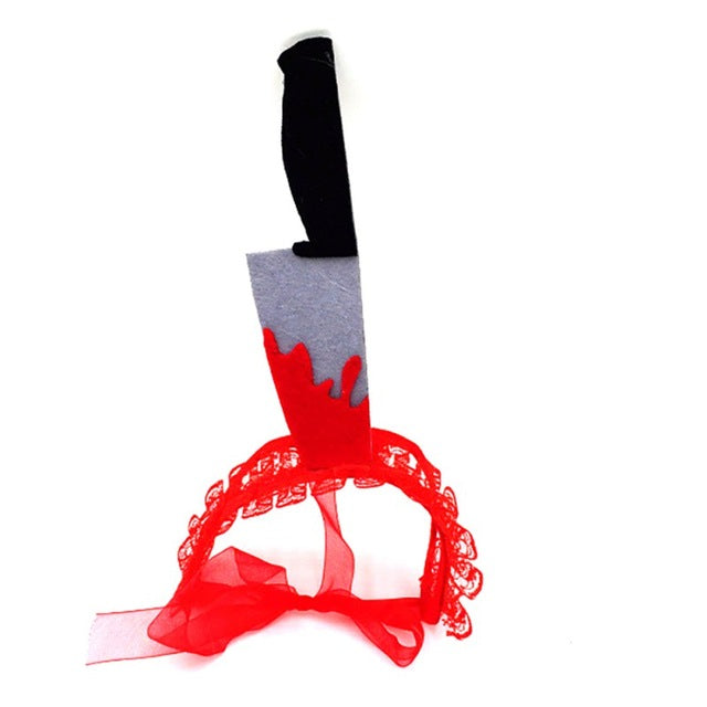 Halloween Party Pet Hat Creative Fun Headgear Hair Decoration Pet Party Accessory Kitchen Knife