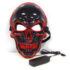 Halloween Party Skull LED Costume Mask Masque Masquerade Masks Neon Light Glow In The Dark Mascara Glowing Horror Mask