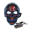 Halloween Party Skull LED Costume Mask Masque Masquerade Masks Neon Light Glow In The Dark Mascara Glowing Horror Mask