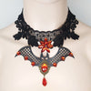 Halloween Pendant Choker Jewelry Accessories Lace Bat Necklace Retro Gothic Lolita for women girls gift