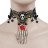Halloween Pendant Choker Jewelry Accessories Lace Bat Necklace Retro Gothic Lolita for women girls gift
