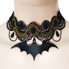 Halloween Pendant Choker Jewelry Accessories Lace Bat Necklace Retro Gothic Lolita for women girls gift