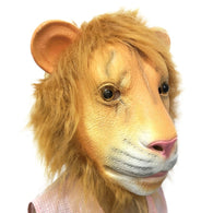Halloween Props Masks Angry Lion Head Full Animal Latex Masquerade Masquerade Birthday Party Extravagant Adult Mask