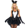 Halloween Sexy Bunny Costume Adult Tuxedo Rabbit Dress S- Plus Size Cosplay Suit halter tuxedo top skirt bunny ears headpiec