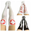 Halloween Sexy Fishnet Festival Nurse Stockings mascaras Women Cable Extra Long Boot Party Knee Socks Decoration Women Girl Prop
