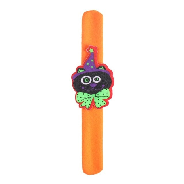 Halloween Slap Bracelets Hand Ring Wristband Halloween Birthday Party Favors Supplies For Kids Adults Wrist Decoration