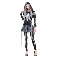 Halloween Women Vintage Gothic Dress 2020 Winter Fashion Print Casual Long Sleeve Cosplay Armored Bride Dress vestidos mujer