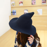 Hats For Party Kinitted-Wool Halloween Wizard Witch Hat Masquerade Cosplay Costume Halloween Hats Show Decoration 2019