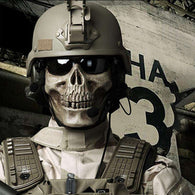 Holloween Mask TPU Half Mask Halloween Half Face Skull Protective Mask For Cycling CS Military Gaming Resistant