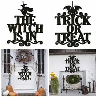 Home Party Trick Or Treat Hanging Decor Non-woven Witch Door Signs Halloween Christmas Xmas Party Decor Hanging Props for Home