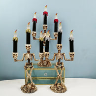 Hot Halloween Three Candle Lights Horror Decorative Pumpkin Shantou Electronic Lights Bar Party Supplies