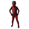 Kids Deadpool Cosplay Costume Spandex Lycra Zentai Second Skin Tight Suit Boys One Piece Full Body Halloween Party Bodysuit