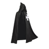Knights Medieval Cloak Black Vintage Hospitaller Crusader Tunic Cape Men Gothic White Cross LARP Halloween Cosplay Costume