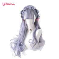 L-email Wig Halloween 70cm Long Curly Lolita Wigs Mixed Color Harajuku Cosplay Wig Heat Resistant Synthetic Hair Perucas