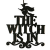 Letter WITCH IS IN Trick Or Treat Indoor And Outdoor Halloween Hanging Decoration Wall Signs