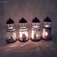 Lighthouse Iron Candle Holder Nautical Beach Anchor Decoration Wedding Christmas Lighting Decor Cotillon Fiestas y Eventos Boda