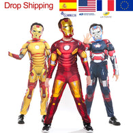 Marvel Comics Hero Iron Man Avengers Cosplay Costumes  Jumpsuits Halloween Costumes Cosplay For Kids Parties Paty Show Anime