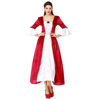 Medieval Dress Robe Women Renaissance Dress Princess Queen Costume Velvet Court Maid Halloween Costume Vintage Hooded Gown New