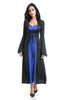 Medieval Sexy Gothic Witch Hooded Dress Adult Women Halloween Costumes Vampire Witch Party Masquerade Long Dress