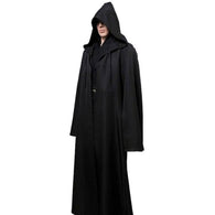 Men Halloween Star Wars Jedi Cloak Cos Play Adult Hooded Robe Cloak Cape Halloween Costume Black Brown NEW