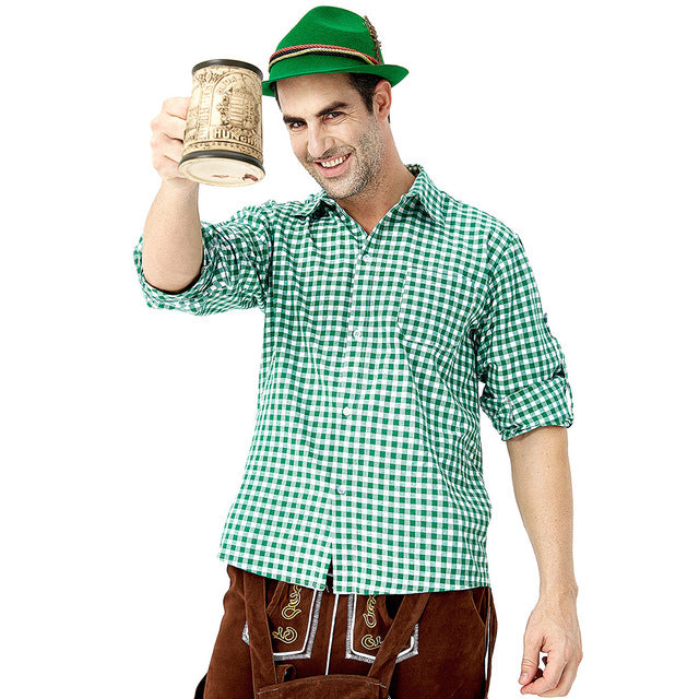 Men Set Oktoberfest Costume German Beer Bavarian Festival Party Halloween Costumes For Men Cosplay Plus Size 2xl