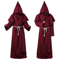 New Arrival Solid Color Christian Coat Priest Robe Monk Puppet Halloween Costume Cosplay Cloak 2019