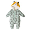 New Born Baby Clothes Kawaii Print Baby Girl Boy Clothes Thick Infant Winter Clothes With Zipper Hoodie Coat Baby Romper Costume