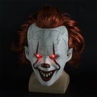 New Halloween LED Glowing Eyes Clown Mask Cosplay Costume Props Party Mask for Halloween Horror Clown Joker Halloween Mask Party