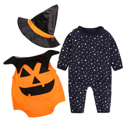 Newborn Boy Clothes Star Pumpkin Romper Halloween Outfits Costume Set Kawaii Winter Baby Girl Infant Clothing Baby Outfit Suit