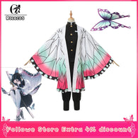 ROLECOS Anime Demon Slayer Cosplay Costumes Kochou Shinobu Cosplay Costume Halloween Women Kimetsu No Yaiba Uniform Cloak