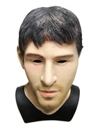 Realistic Latex Human Mask Handsome Male Halloween Fancy Dress Messi Look Carnival Props