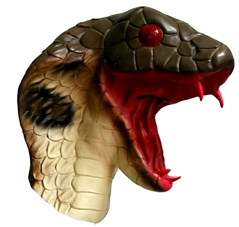 Realistic Snake Latex Mask Cobra Snake Horror Animal Head Halloween Mask Costume Carnival Fancy Dress up