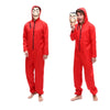 Salvador Dali Movie The House of Paper La Casa De Papel Cosplay Money Heist Costume With Face Mask Red Jumpsuit Hoodie Halloween