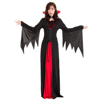 Scary Vampire Witch Costumes for Women Disfraz Halloween Demon Devil  Carnival Party Performance Long Sleeve Dress