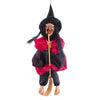 Witch Hanging Decoration Halloween Props Large Voice Control Ride Broom Witch Hanging Decoration With Sound And Red Light