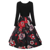 Women Dress Halloween Robe Vestidos Elegant Fashion Femme Skull Print Lace Long Sleeve Evening Party Sexy Spring Vintage Elbise