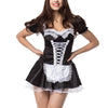 Women Sexy Lace Large Size Halloween Role Playing Oktoberfest Women Dress Playful Maid Uniform